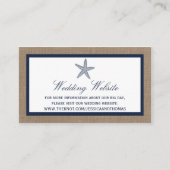 ザネイビースターフィッシュバーラップビーチ結婚式コレクション エンクロージャーカード (正面)