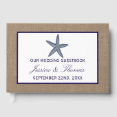 ザネイビースターフィッシュバーラップビーチ結婚式コレクション ゲストブック (正面)