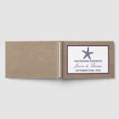 ザネイビースターフィッシュバーラップビーチ結婚式コレクション ゲストブック (全面)