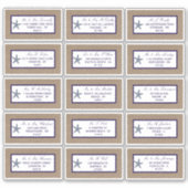 ザネイビースターフィッシュバーラップビーチ結婚式コレクション シール (正面)