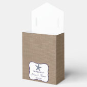 ザネイビースターフィッシュバーラップビーチ結婚式コレクション フェイバーボックス (オープン)