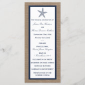 ザネイビースターフィッシュバーラップビーチ結婚式コレクション プログラム (正面)