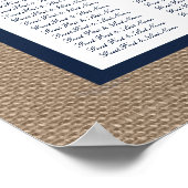 ザネイビースターフィッシュバーラップビーチ結婚式コレクション ポスター (角)