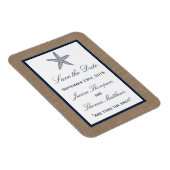 ザネイビースターフィッシュバーラップビーチ結婚式コレクション マグネット (右側)