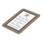 ザネイビースターフィッシュバーラップビーチ結婚式コレクション マグネット (左側)