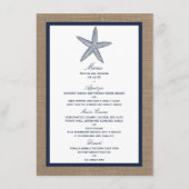 ザネイビースターフィッシュバーラップビーチ結婚式コレクション メニュー (正面)