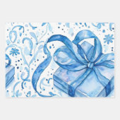 ザネイビーブルーエレガンス ラッピングペーパーシート (正面3)