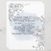 ザネックレスゲームボタニカルブライダルシャワーゲーム (正面/裏面)