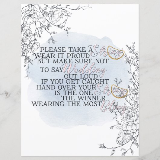 ザネックレスゲームボタニカルブライダルシャワーゲーム (正面)