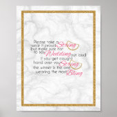 ザネックレスゲームマーブル&金ゴールドブライダルシャワーゲーム ポスター (正面)