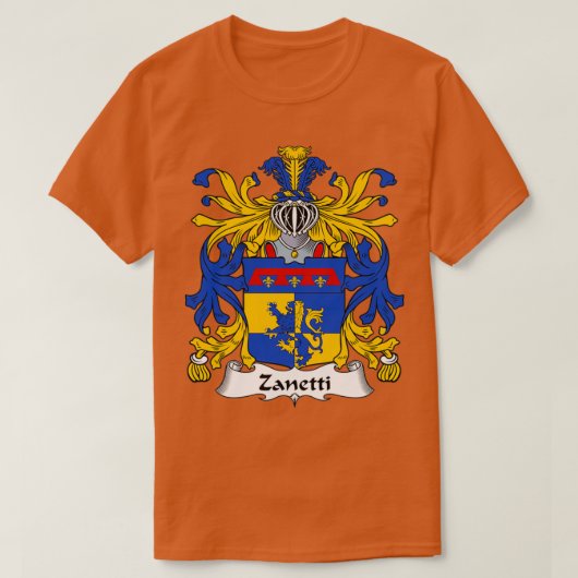 ザネッティコートオブアームズ家紋 Tシャツ (デザイン正面)