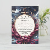 ザノットボートシップ海軍ブルー航海のブライダルシャワー 招待状 (スタンド正面)