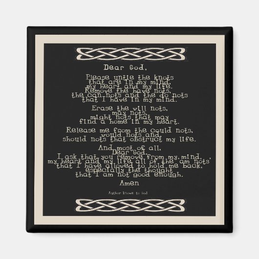 ザノット祈りの言葉 マグネット (正面)