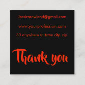 ザハウスハ幽霊のよく出るロウィーン スクエア名刺 (裏面)