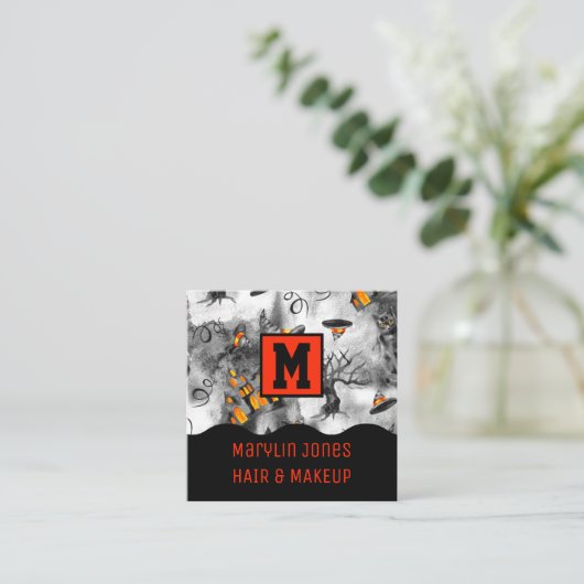 ザハウスハ幽霊のよく出るロウィーン スクエア名刺 (スタンド正面)