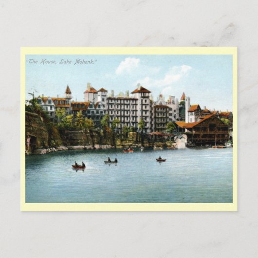 ザハウスモホーク湖， NY 1910ヴィンテージ ポストカード (正面)