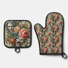 ザハグ&ザハウル – ゴシックビクトリアン 鍋つかみ&鍋敷きセット