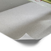 ザハッピーガーベラカラフルフラワー+名前をカスタムする ポスター (角)