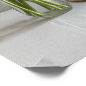 ザハッピーガーベラカラフルフラワー+名前をカスタムする ポスター (角)