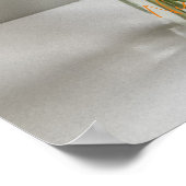 ザハッピーガーベラカラフルフラワー+名前をカスタムする ポスター (角)