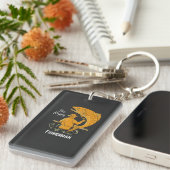 ザハッピーフィッシャーマンカッコいいデザインー魚釣り愛好家 キーホルダー (正面右)