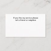 ザハッピーペットシッターテーマ 名刺 (裏面)