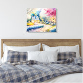 ザハッピーヴィレッジ キャンバスプリント (インサイチュ (寝室))