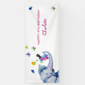 ザハッピー顔・オブ・ザ・ゾウ 横断幕 (縦)