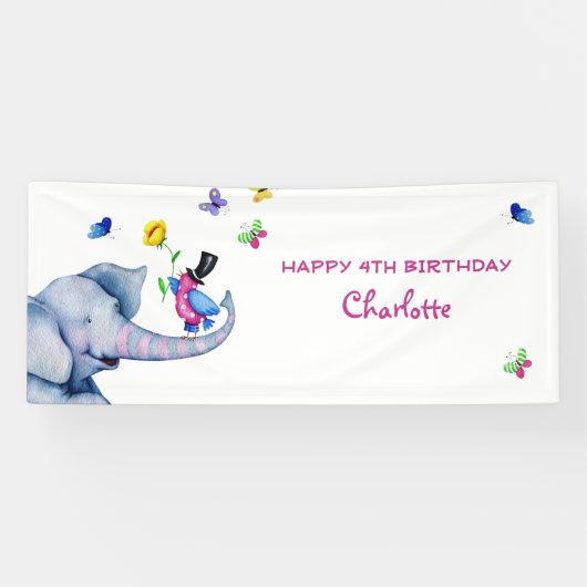 ザハッピー顔・オブ・ザ・ゾウ 横断幕 (横)