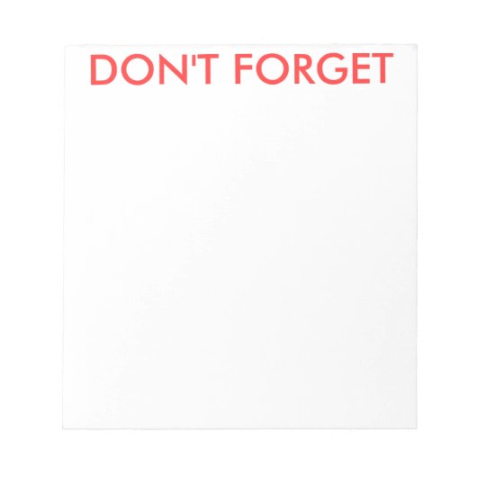 ザハドリーメモ帳 ノートパッド (正面)