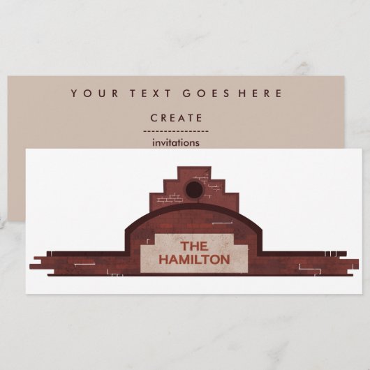 ザハミルトン建物 招待状 (正面/裏面)