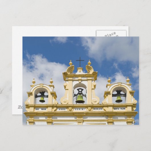 ザハラの山村にある教会の鐘楼 ポストカード (正面/裏面)