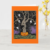 ザハロウィンツリー カード (黄色い花)