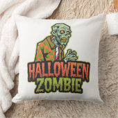 ザハロウィーングリーンゾンビ装飾用クッション:不気味なネ クッション (ブランケット)