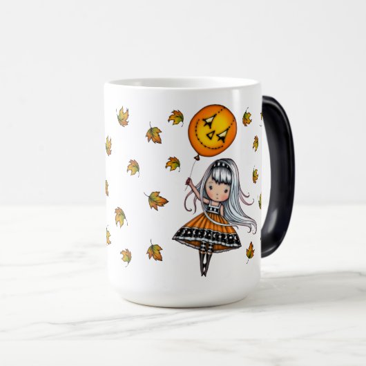 ザハロウィーンバルーンかわいい魔法マグカップ モーフィングマグカップ (正面右)