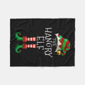 ザハングリー小妖精や小人ファミリーマッチングクリスマスコストおもしろい フリースブランケット (正面(横))