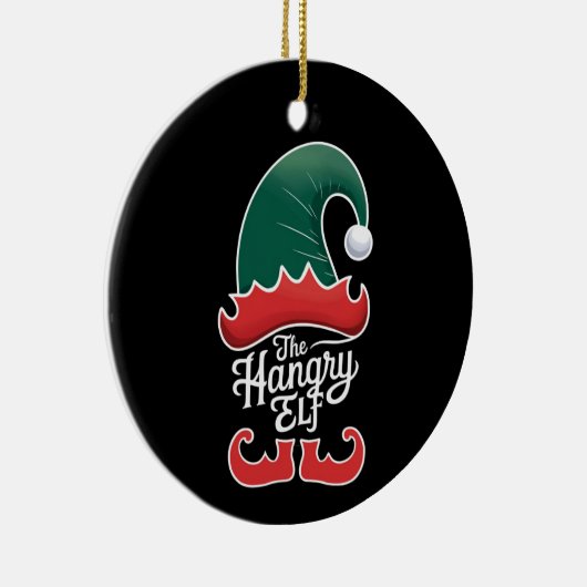 ザハングリ小妖精や小人ファミリーマッチンググループクリスマス セラミックオーナメント (右)
