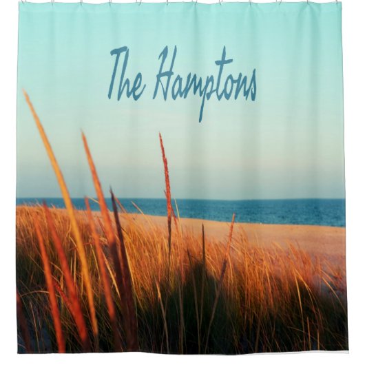ザハンプトンビーチロングアイランドニューヨーク シャワーカーテン (正面)