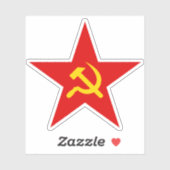 ザハンマーと鎌星 – v2 （赤） シール (シート)