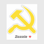 ザハンマーと鎌（黄色） シール (シート)