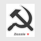 ザハンマーと鎌（黒） シール (シート)