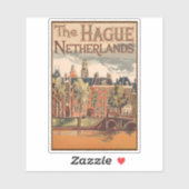 ザハーグオランダイラストレーション旅行芸術 シール (シート)
