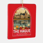 ザハーグオランダトラベルアートエンブレム セラミックオーナメント (右)