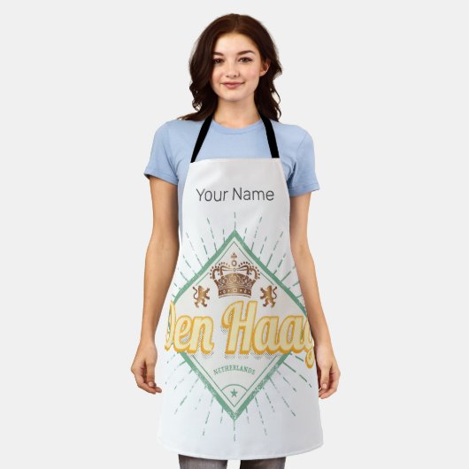 ザハーグシティオランダレトロオランダヴィンテージ エプロン (着用した状態)