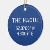 ザハーグ緯度経度ブルーセラミックオーナメント セラミックオーナメント (左)