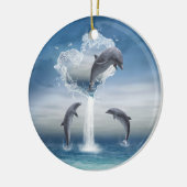 ザハートからドルフィンズラウンドオーナメント セラミックオーナメント (左)