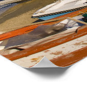 ザハーバータウンとカラフル魚釣り船 ポスター (角)