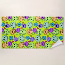 ザハー来バースマイルタオル ビーチタオル