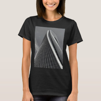 ザハ建築スカイスクレイパービルオフィス都会 Tシャツ