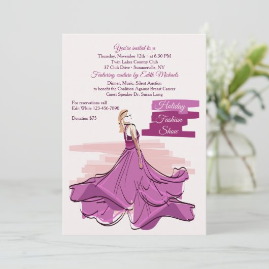 ザバイオレットガウンファッションショー招待状 招待状 (スタンド正面)